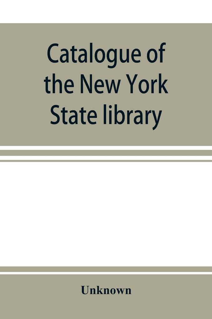 Catalogue of the New York State library 1872. Subject-index of the general library