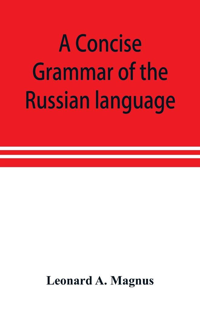 A concise grammar of the Russian language