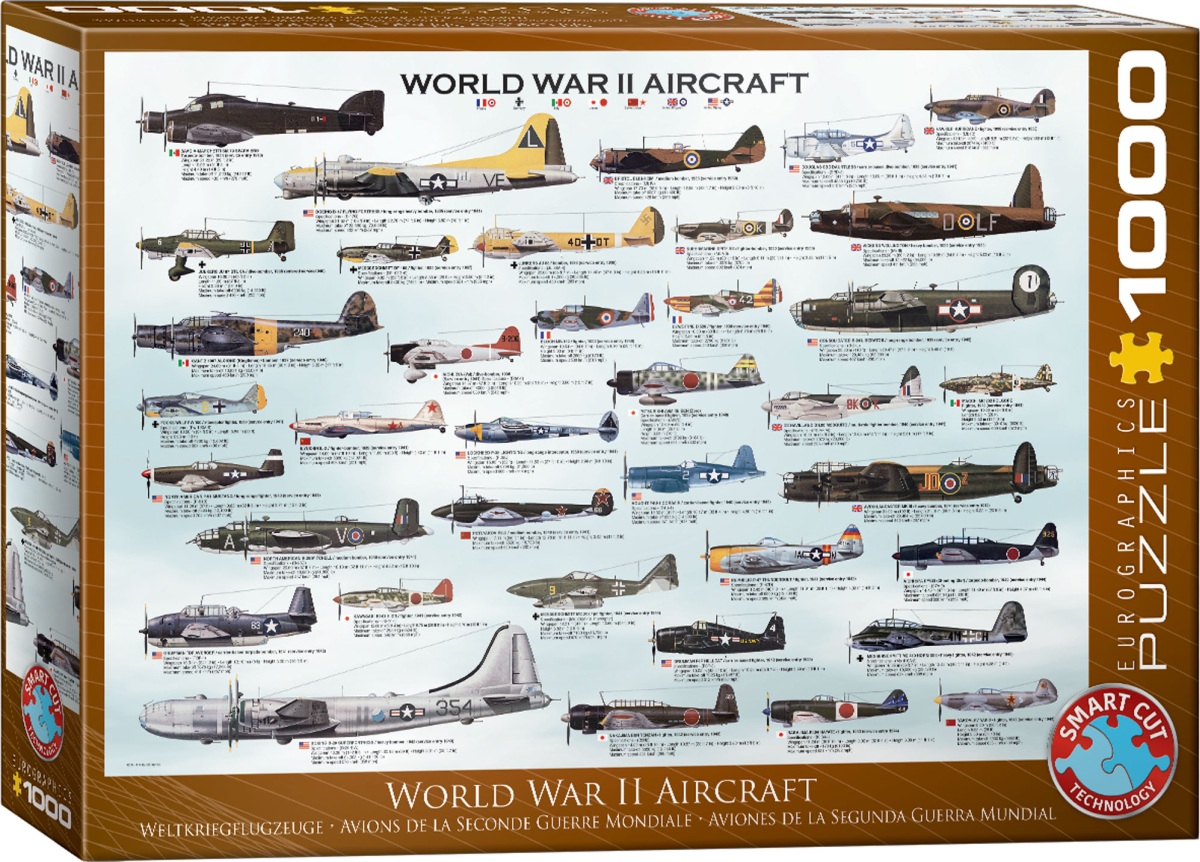Eurographics 6000-0075 - Kriegsflugzeuge des 2. Weltkrieges Puzzle 1.000 Teile