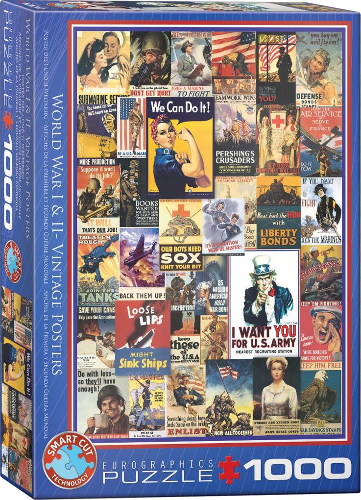 Eurographics 6000-0937 - Werbeplakate des 1. und 2. Weltkrieges Puzzle 1.000 Teile