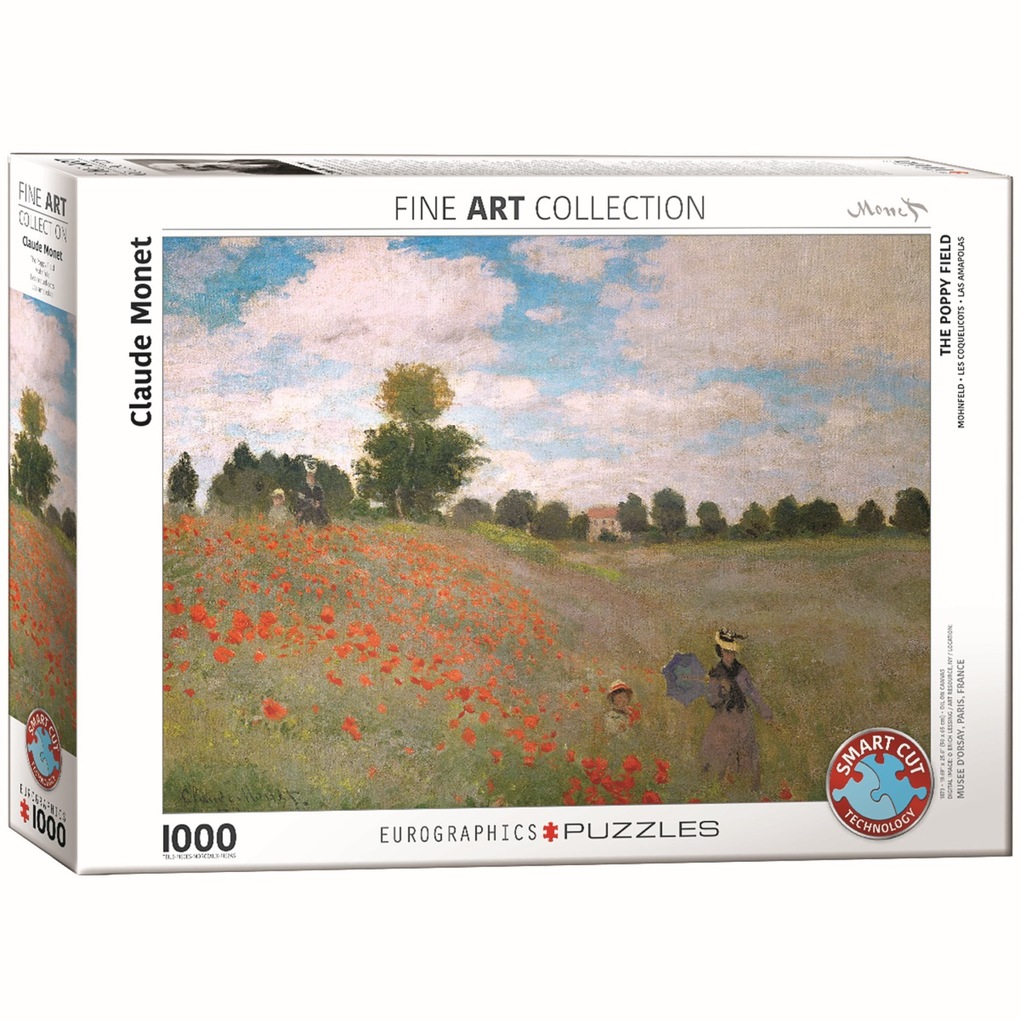 Eurographics s.r.o Mohnfeld Von Claude Monet 1000 Teile
