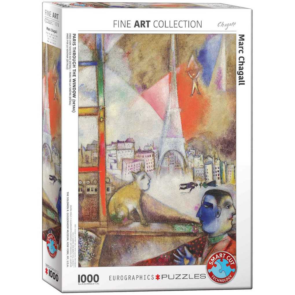 Eurographics 6000-0853 - Paris vom Fenster aus von Marc Chagall  Puzzle 1.000 Teile