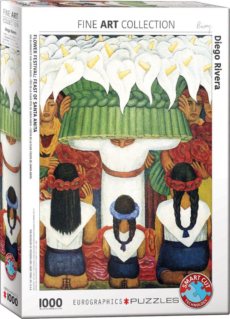 Eurographics 6000-0798 - Blumenfest Fest der Santa Anita von Diego Rivera Puzzle 1.000 Teile