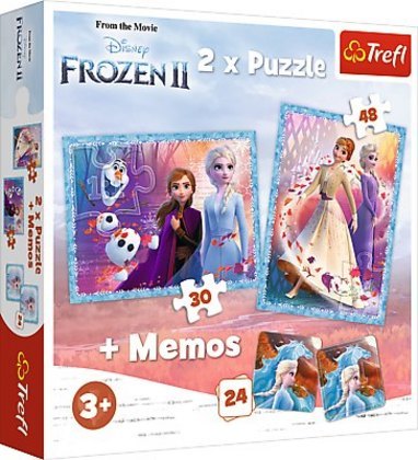 Image of 2in1 Puzzles (30 Teile und 48 Teile) + Memo  Disney Frozen 2