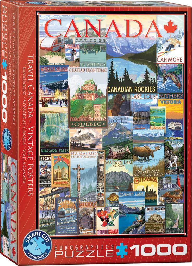 Eurographics 6000-0778 - Reise Kanada Vintage Poster Puzzle 1.000 Teile
