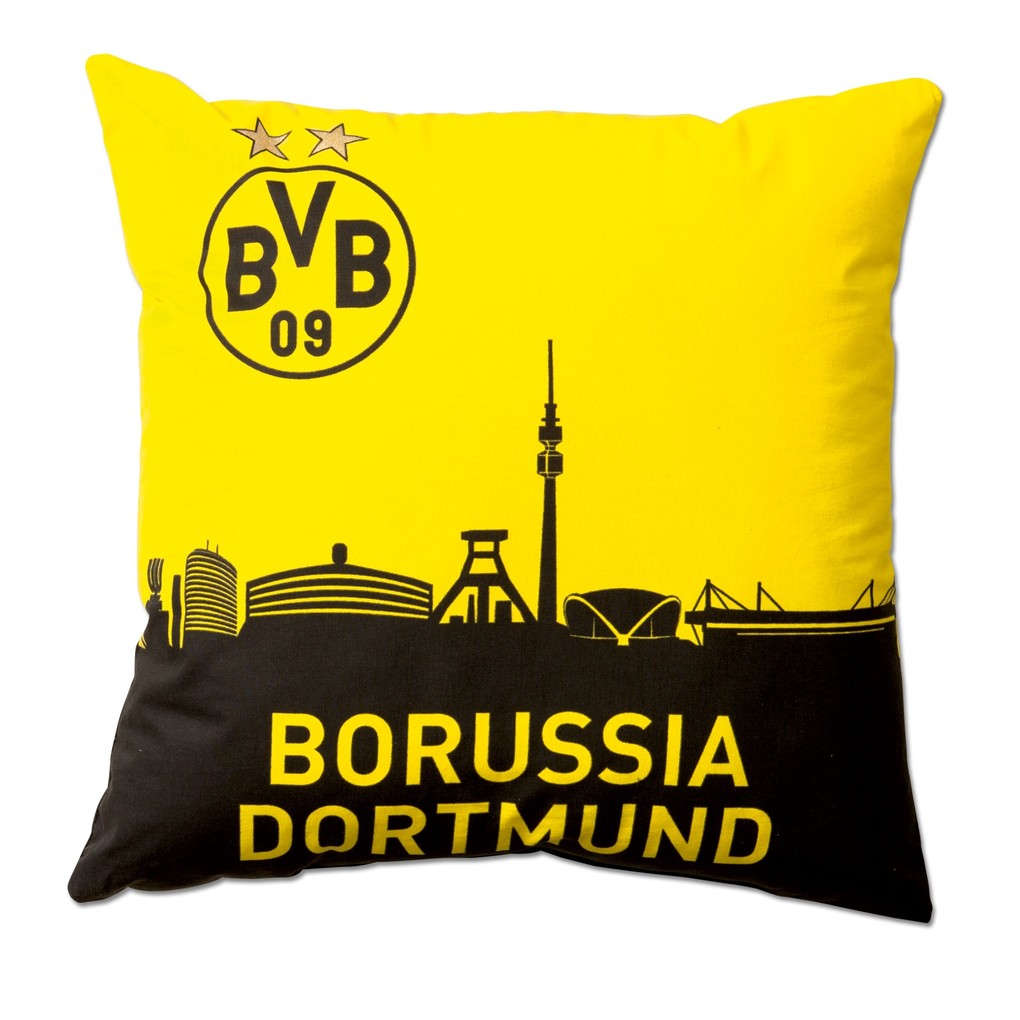 BVB 16820100 - BVB-Kissen mit Skyline Borussia Dortmund 40x40cm