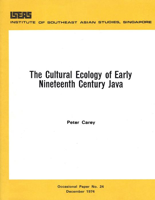 The Cultural Ecology of Early Nineteenth Century Java