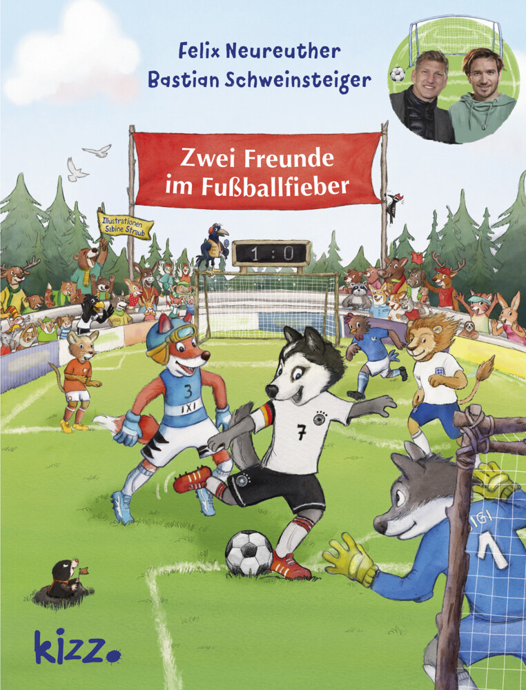 Image of Zwei Freunde im Fußballfieber