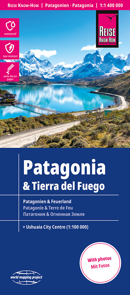 Reise Know-How Landkarte Patagonien Feuerland / Patagonia Tierra del Fuego (1:1.400.000)