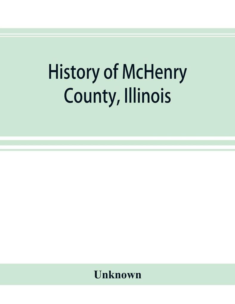 History of McHenry County Illinois