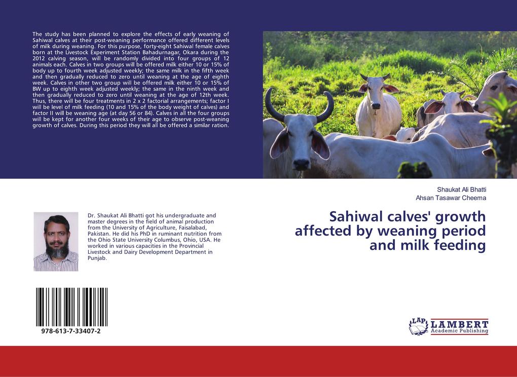 Sahiwal calves‘ growth affected by weaning period and milk feeding