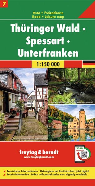 Thüringer Wald - Spessart - Unterfranken Autokarte 1:150.000 Blatt 7
