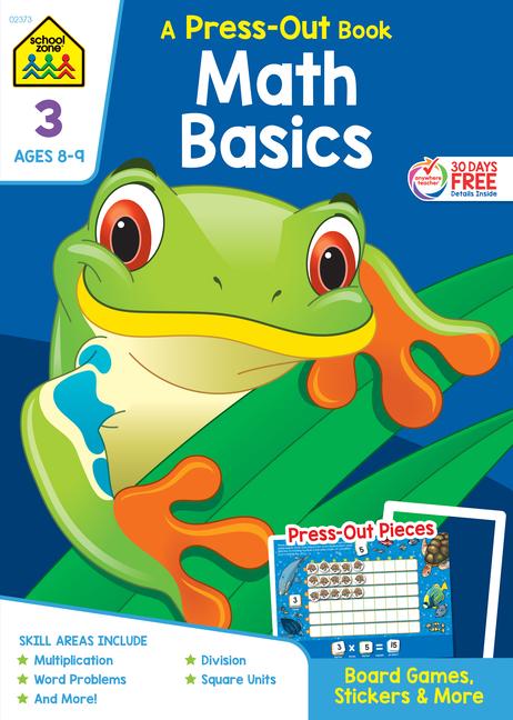 School Zone Math Basics Grade 3 Press-Out Workbook