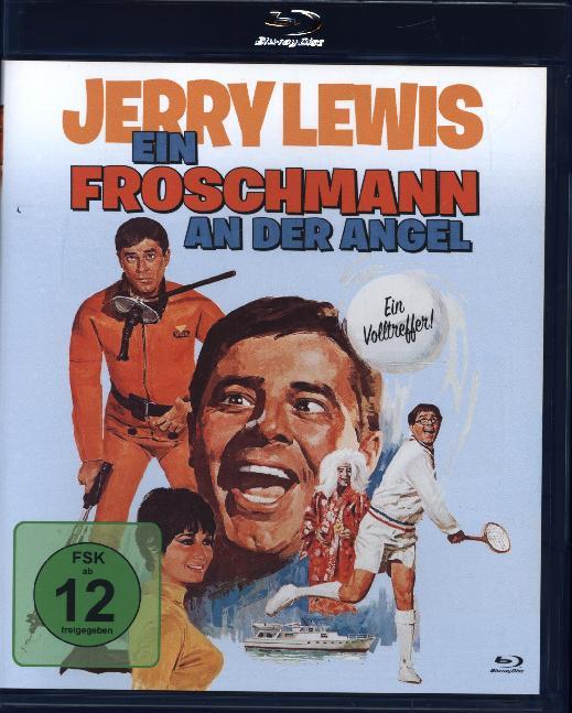 Ein Froschmann an der Angel