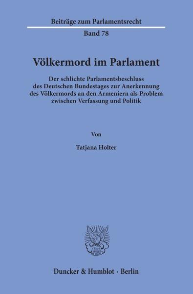 Völkermord im Parlament - Tatjana Holter