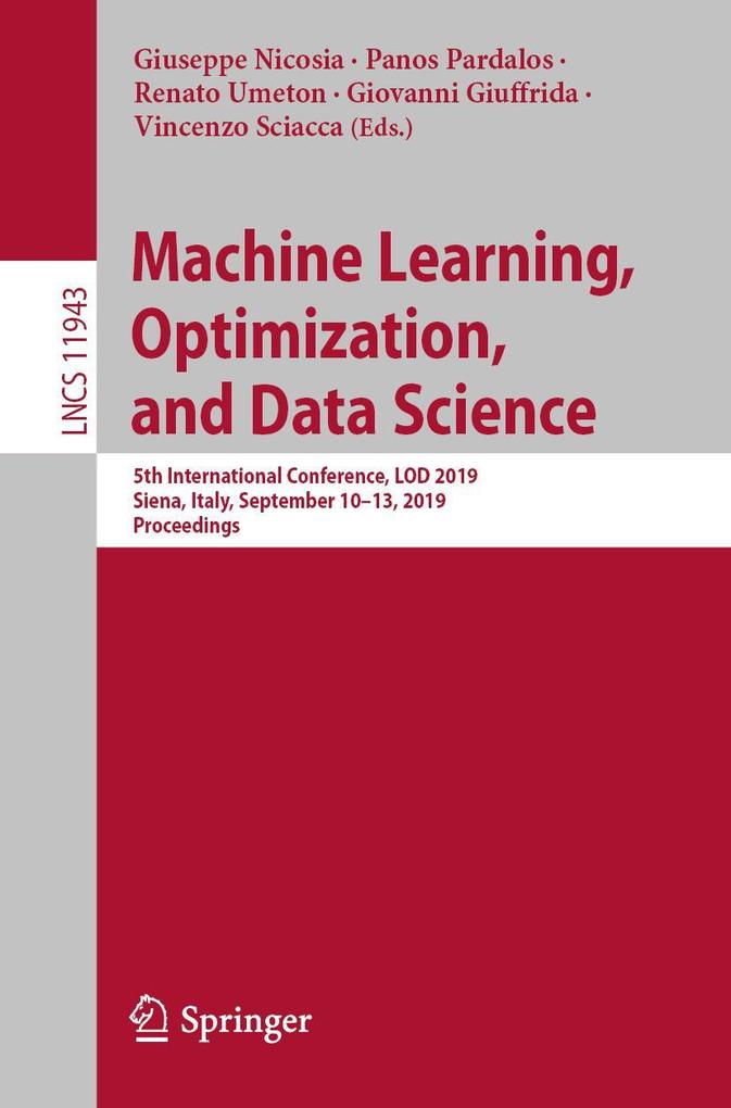 Machine Learning Optimization and Data Science