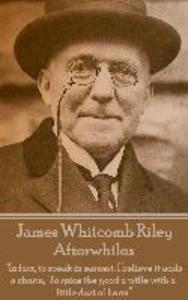 James Whitcomb Riley - Afterwhiles: In fact to speak in earnest I believe it adds a charm To spice the good a trifle with a little dust of harm