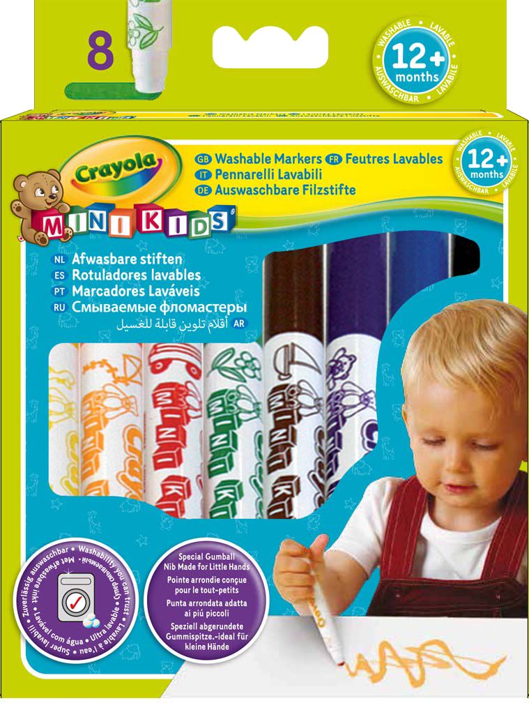 Crayola - 8 Mini Kids First Markers