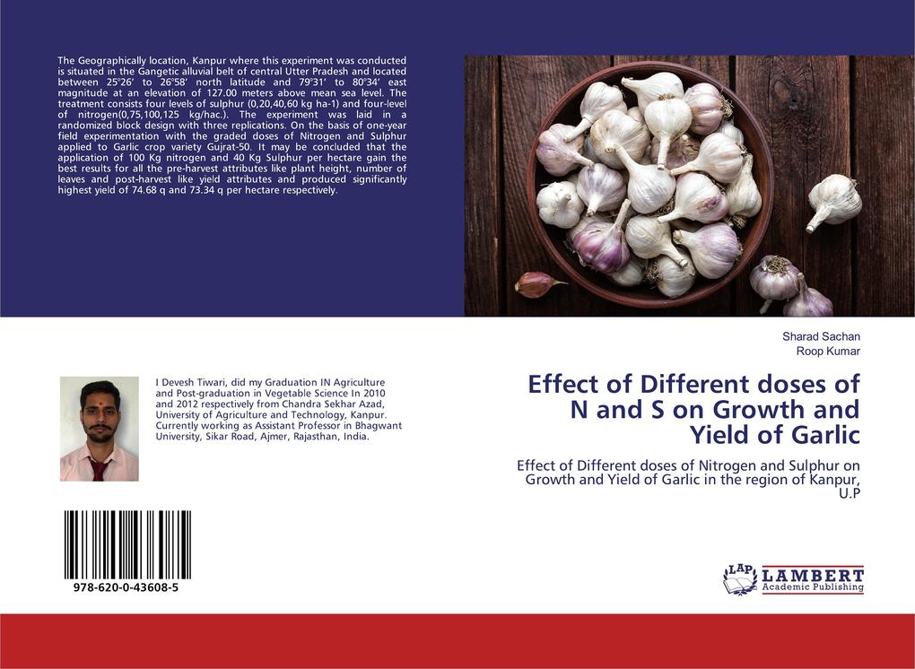 Effect of Different doses of N and S on Growth and Yield of Garlic