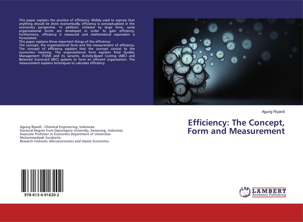 Efficiency: The Concept Form and Measurement
