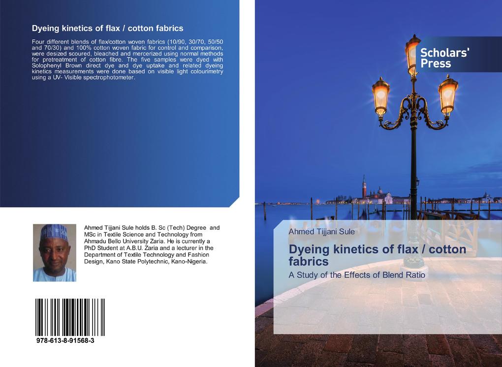 Dyeing kinetics of flax / cotton fabrics