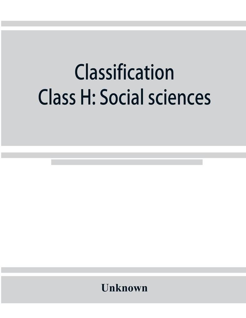 Classification. Class H