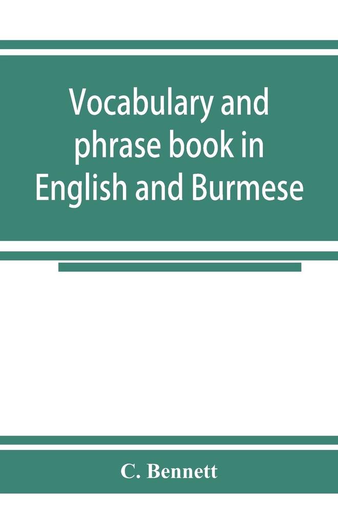 Vocabulary and phrase book in English and Burmese
