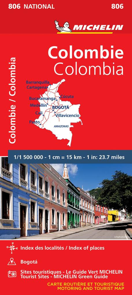 Michelin Columbia Road and Tourist Map No. 806