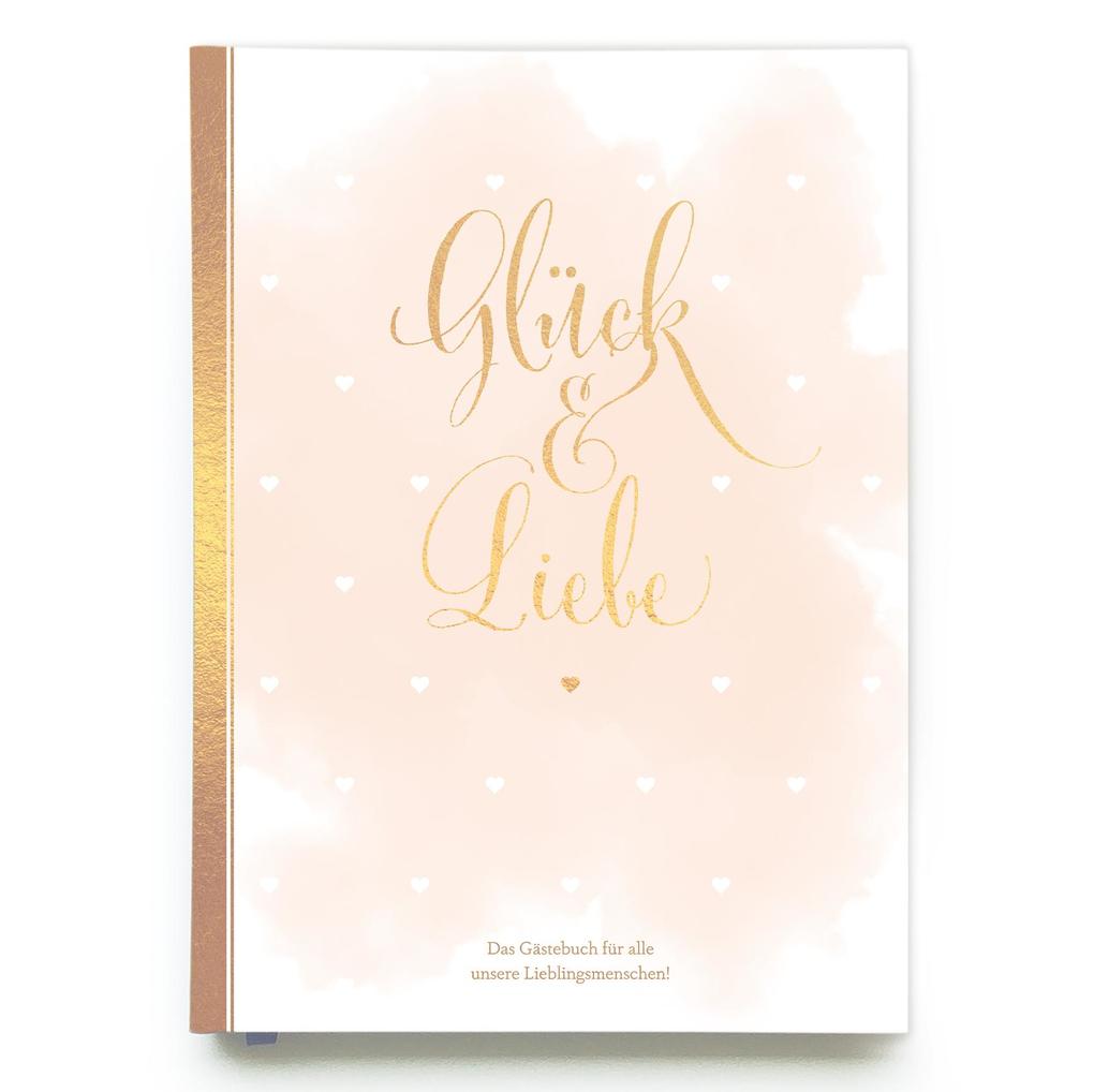 Image of Gästebuch Hochzeit in Gold| Hochzeitsbuch für Gäste mit Gold-Veredelung | Hardcover 128 Seiten mit Leseband | Gästebuch Hochzeit mit Fragen