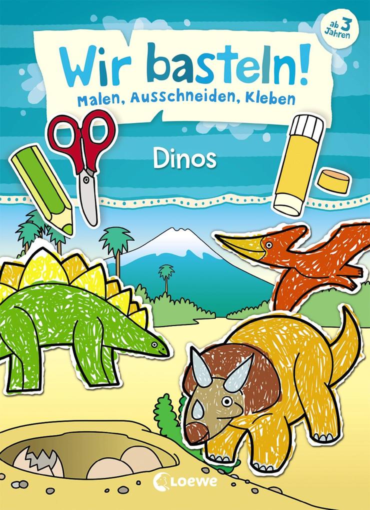 Image of Wir basteln! - Malen Ausschneiden Kleben - Dinos