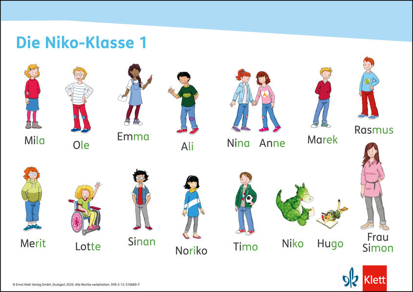 Niko 1. Laut- und Methodenposter (VE 6) Klasse 1