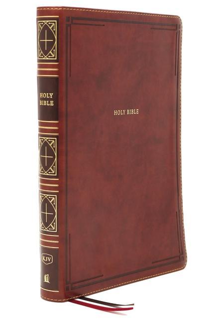 Kjv Thinline Bible Giant Print Leathersoft Brown Red Letter Edition Comfort Print