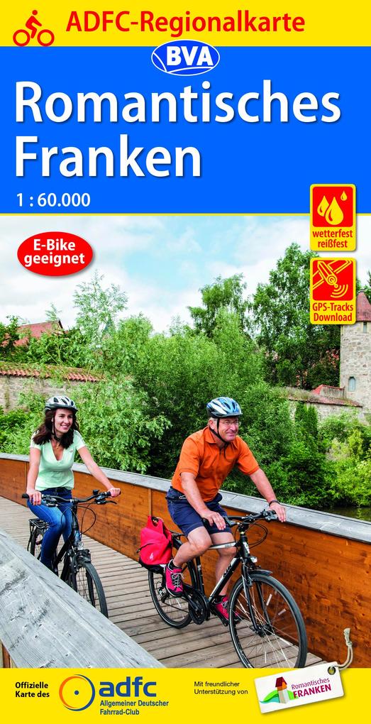 ADFC-Regionalkarte Romantisches Franken 1:60.000 reiß- und wetterfest GPS-Tracks Download