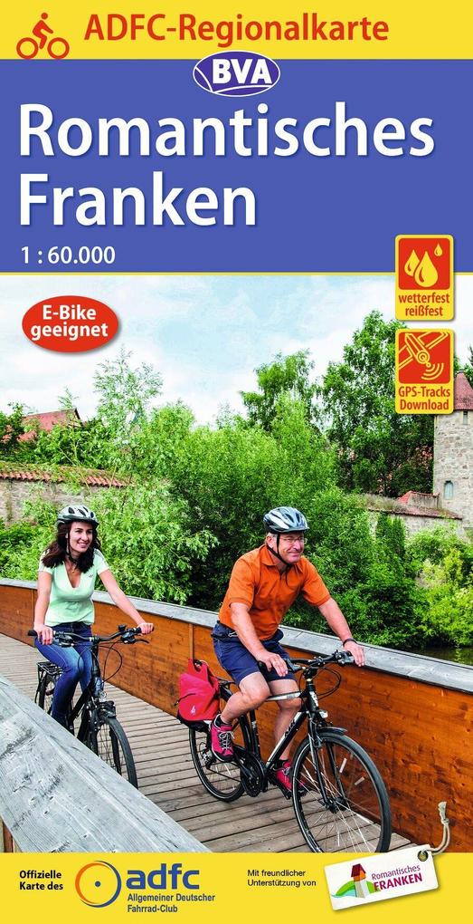 ADFC-Regionalkarte Romantisches Franken 1:60.000 reiß- und wetterfest GPS-Tracks Download