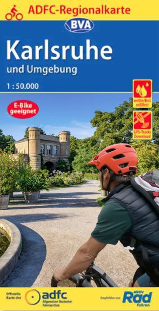 ADFC-Regionalkarte Karlsruhe und Umgebung1:50.000 reiß- und wetterfest GPS-Tracks Download