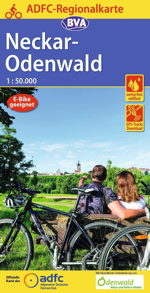 ADFC-Regionalkarte Neckar-Odenwald 1:50.000 reiß- und wetterfest GPS-Tracks Download
