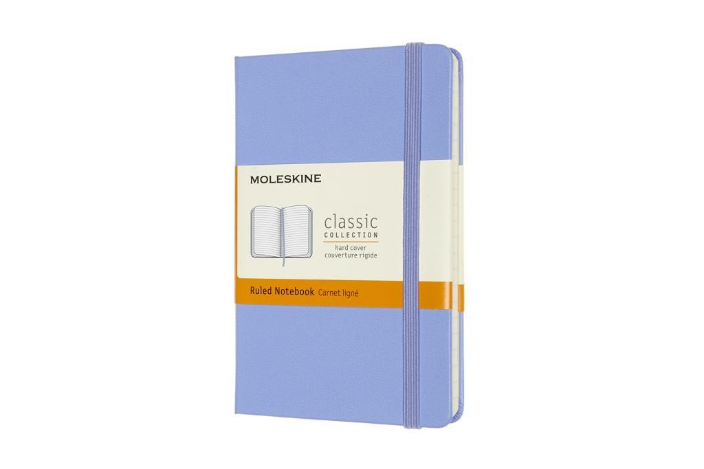 Moleskine Notizbuch Pocket/A6 Liniert Fester Einband Hortensien Blau