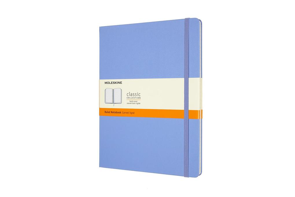 Moleskine Notizbuch XL Liniert Fester Einband Hortensien Blau