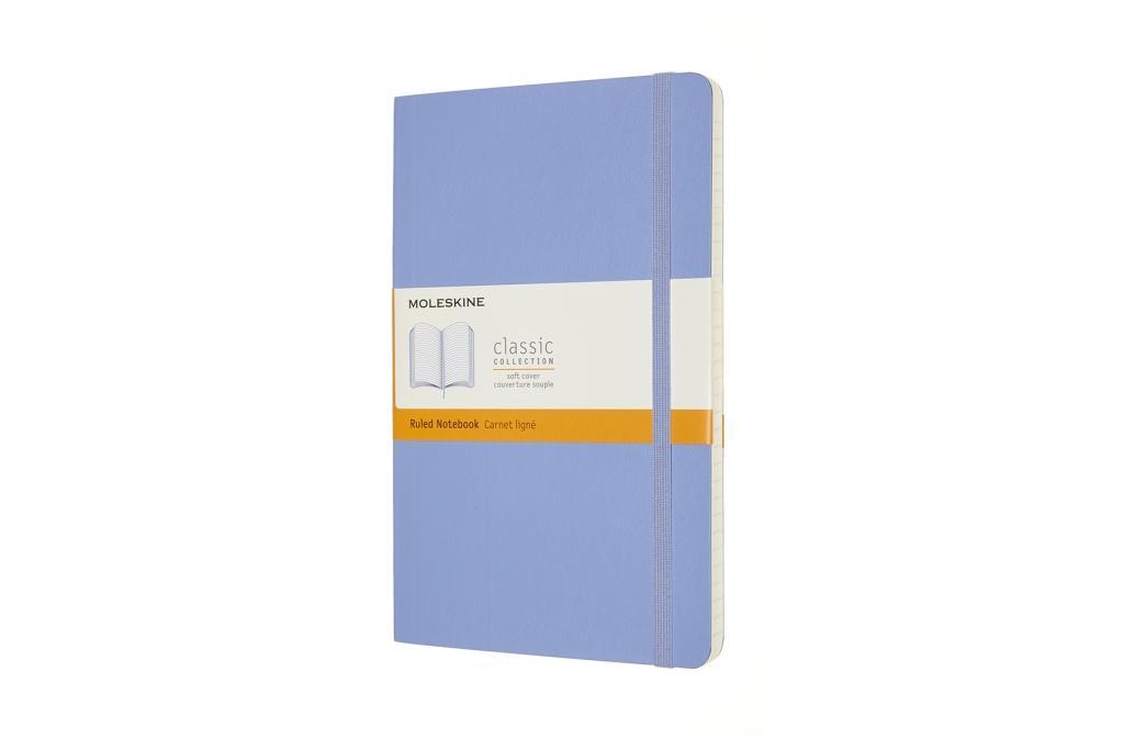 Moleskine Notizbuch Large/A5 Liniert Weicher Einband Hortensien Blau