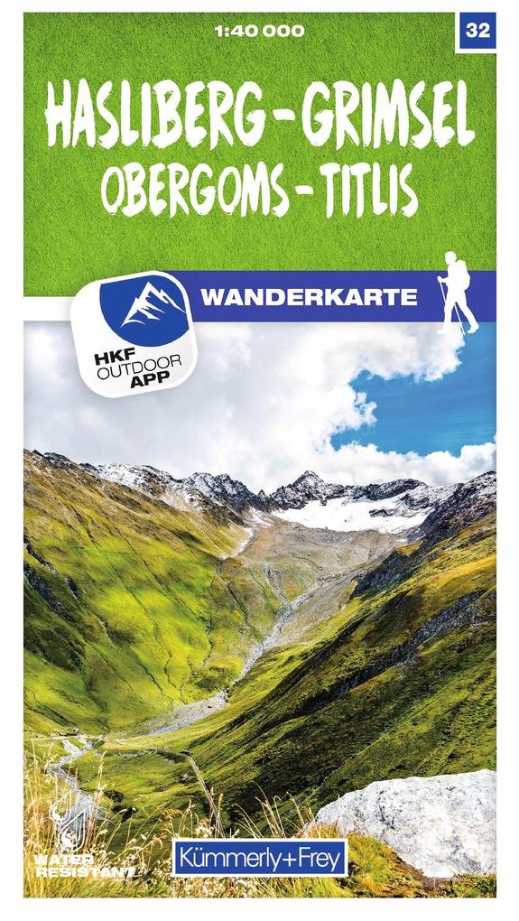 Hasliberg - Grimsel Obergoms - Titlis 32 Wanderkarte 1:40 000