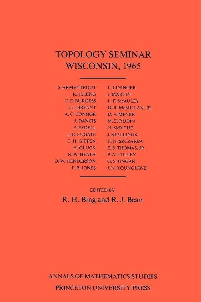 Topology Seminar Wisconsin 1965
