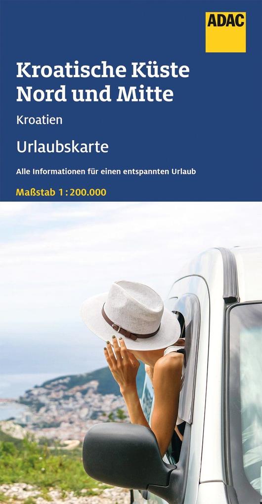 ADAC Urlaubskarte HR Kroatische Küste Nord und Mitte 1:200 000