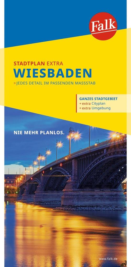 Falk Stadtplan Extra Wiesbaden 1:20 000