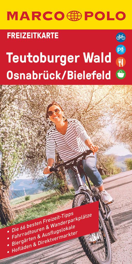 MARCO POLO Freizeitkarte Teutoburger Wald Osnabrück Bielefeld 1:110 000