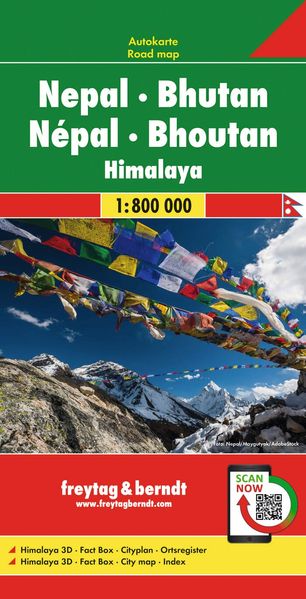 Nepal - Bhutan Autokarte 1:800.000 LZ bis 2023