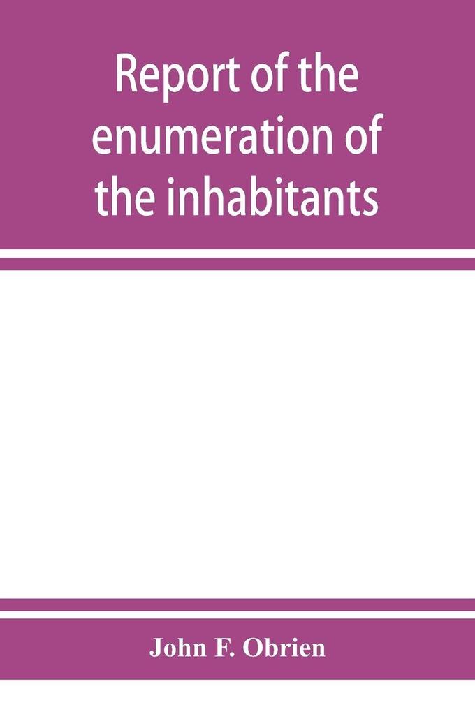 Report of the enumeration of the inhabitants of the state of New York June 1 1905