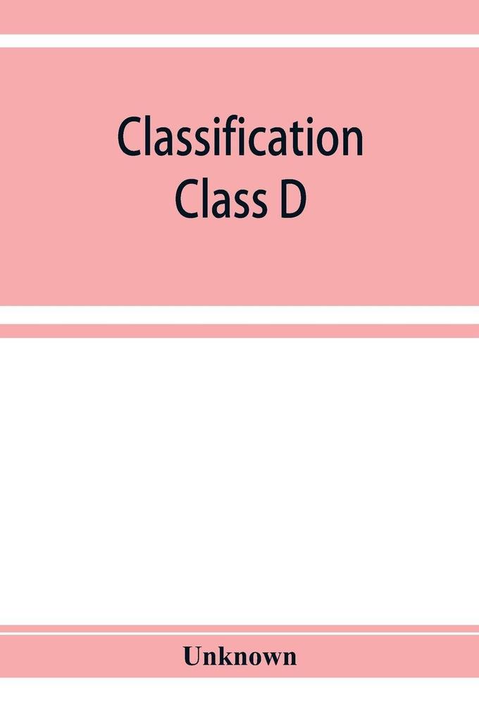 Classification. Class D