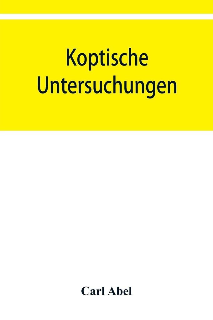 Koptische Untersuchungen