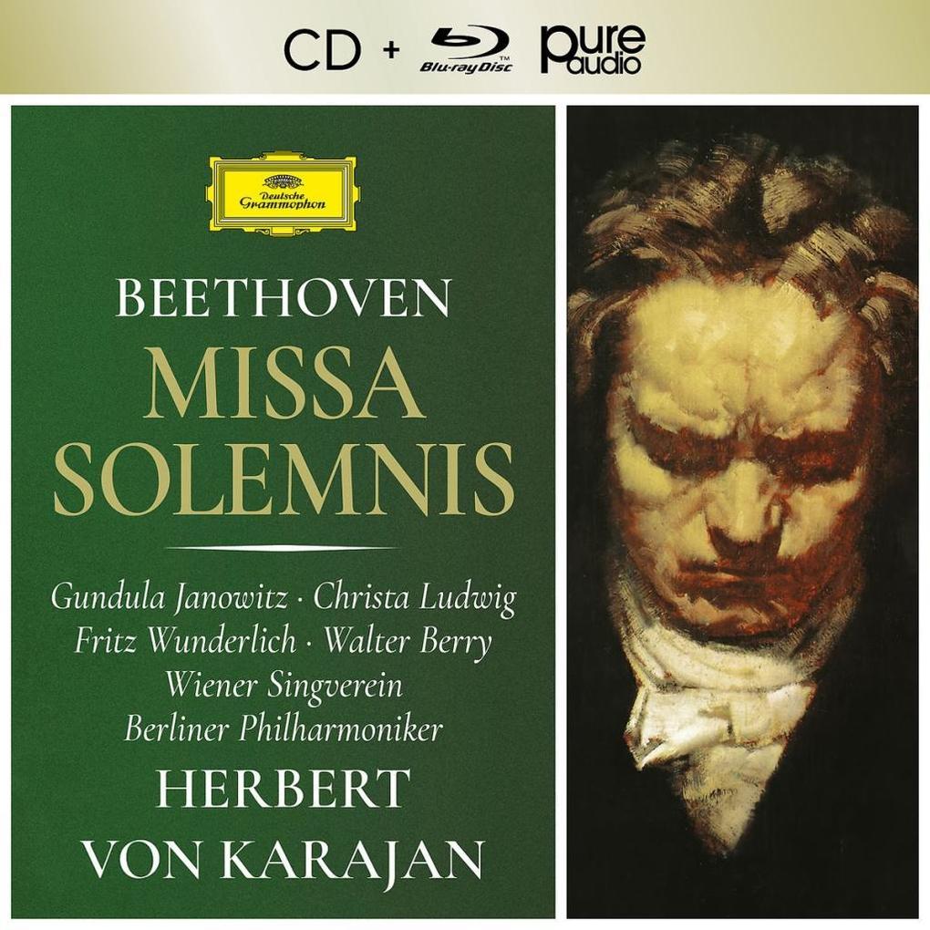 Image of Herbert von Karajan, Berliner Philharmoniker - BEETHOVEN: MISSA SOLEMNIS (BRA) [CD + Blu-ray Audio]