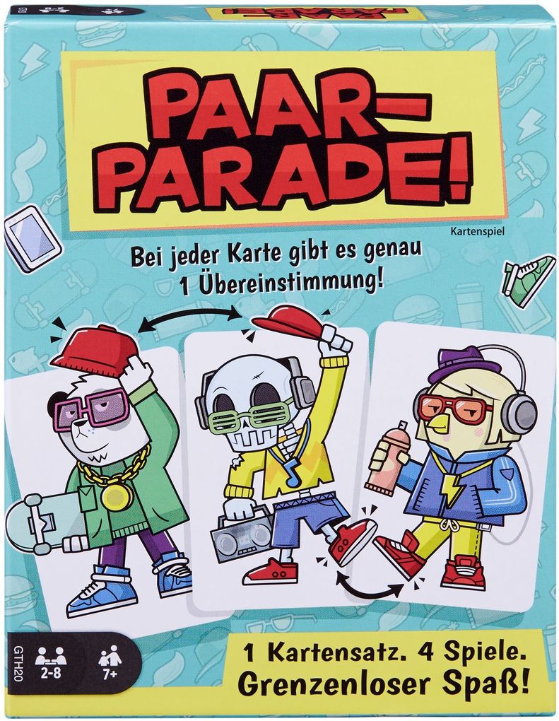 Image of Mattel - Mattel Games Paar-Parade Kartenspiel Gesellschaftsspiel Familienspiel